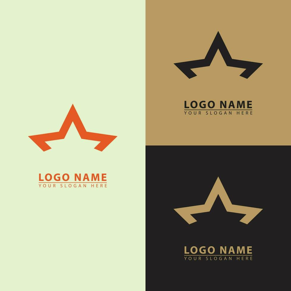 Abstract line star half letter M logo icon vector