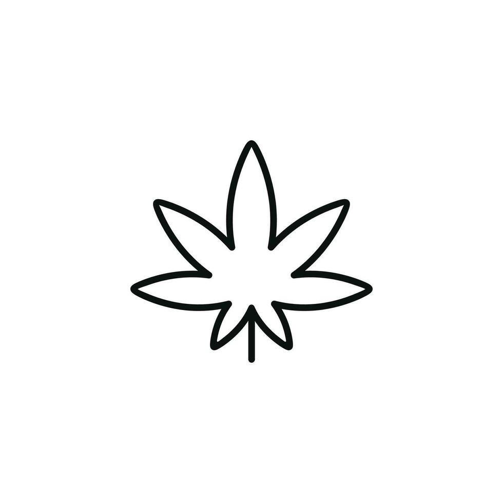 Cannabis line icon isolated on white background vector