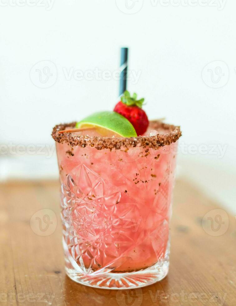 Daiquiris cocktails made by a professional bartender photo