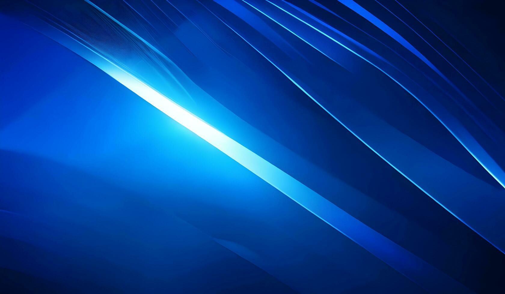 Blue smooth abstract background with shining light ai generative photo