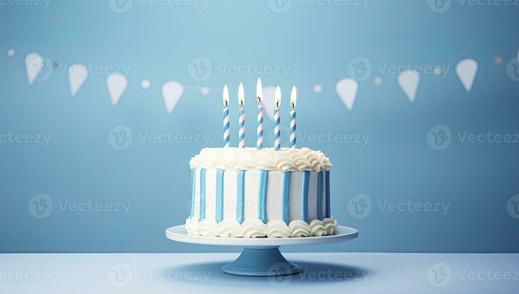 Happy Birthday cake for party. AI Generated photo