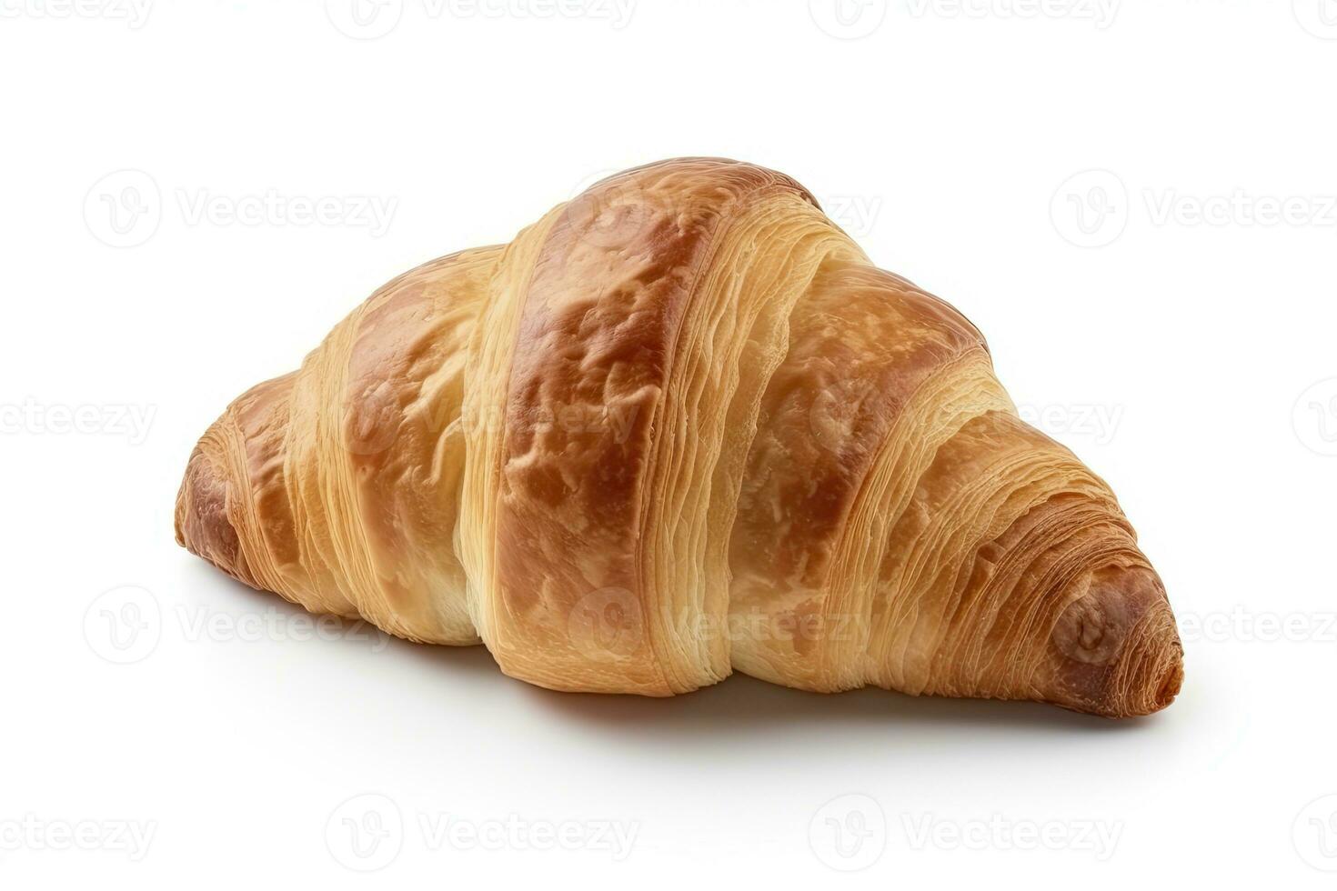 Croissant isolated on white background. AI Generated photo