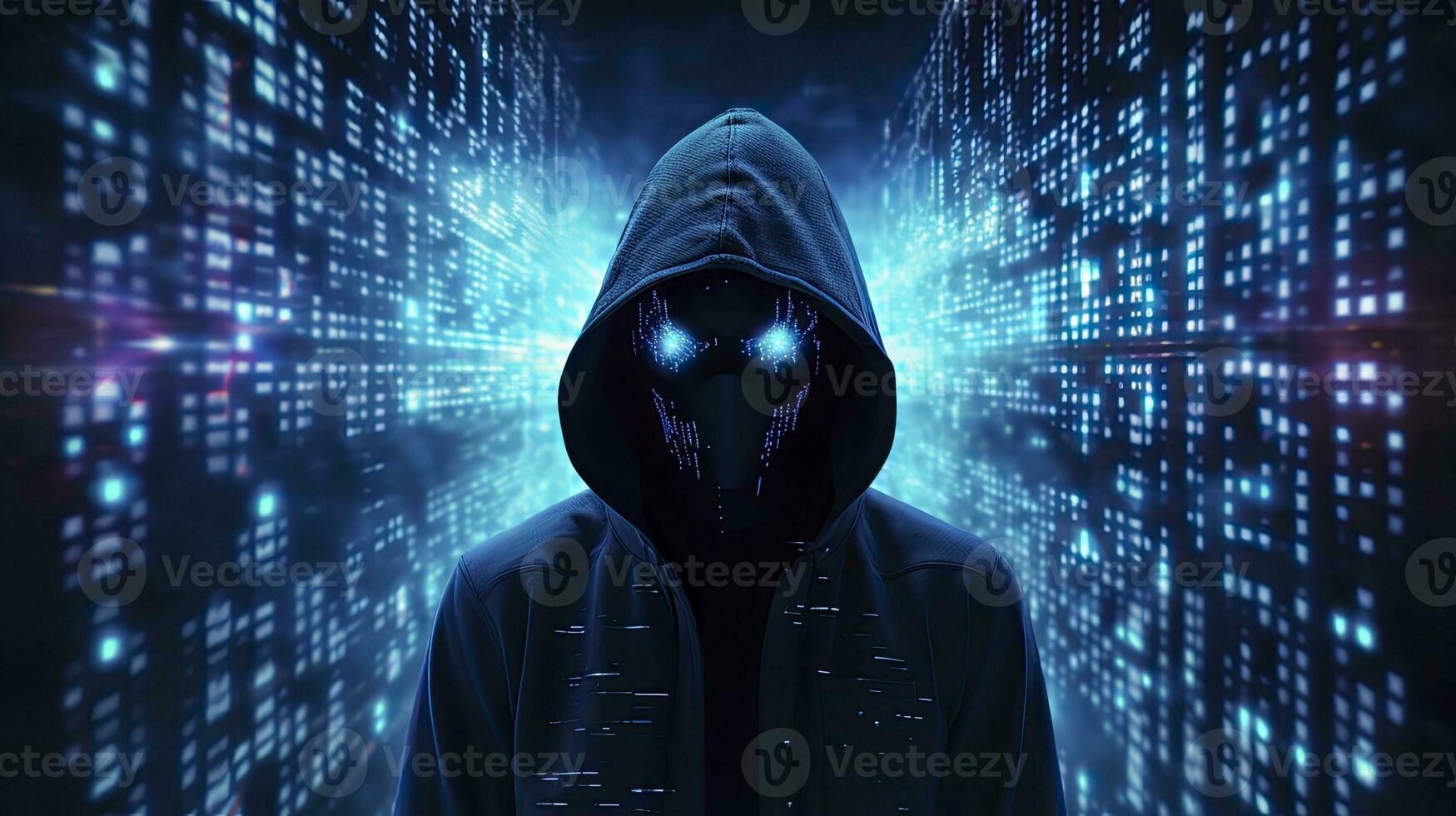 Unveiling the Anonymous Hacker. Digital Intrigue, Invisible Threats. AI Generated photo