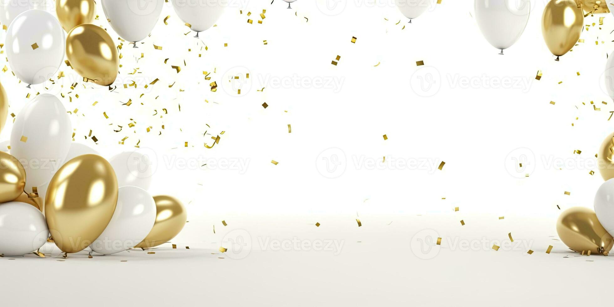 Balloon on white background. AI Generated photo