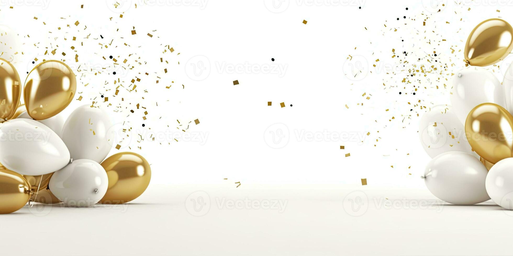 Balloon on white background. AI Generated photo