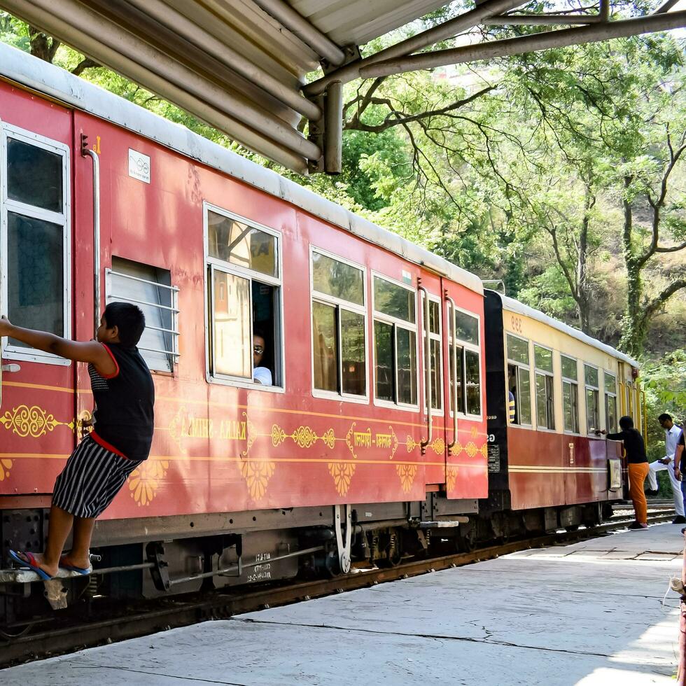 Shimla, Himachal Pradesh, India August 14, 2023 Toy train Kalka
