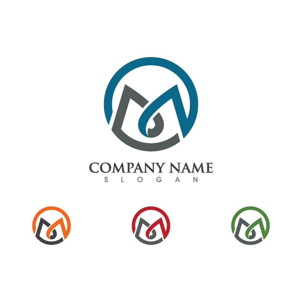 M Letter Logo Template vector