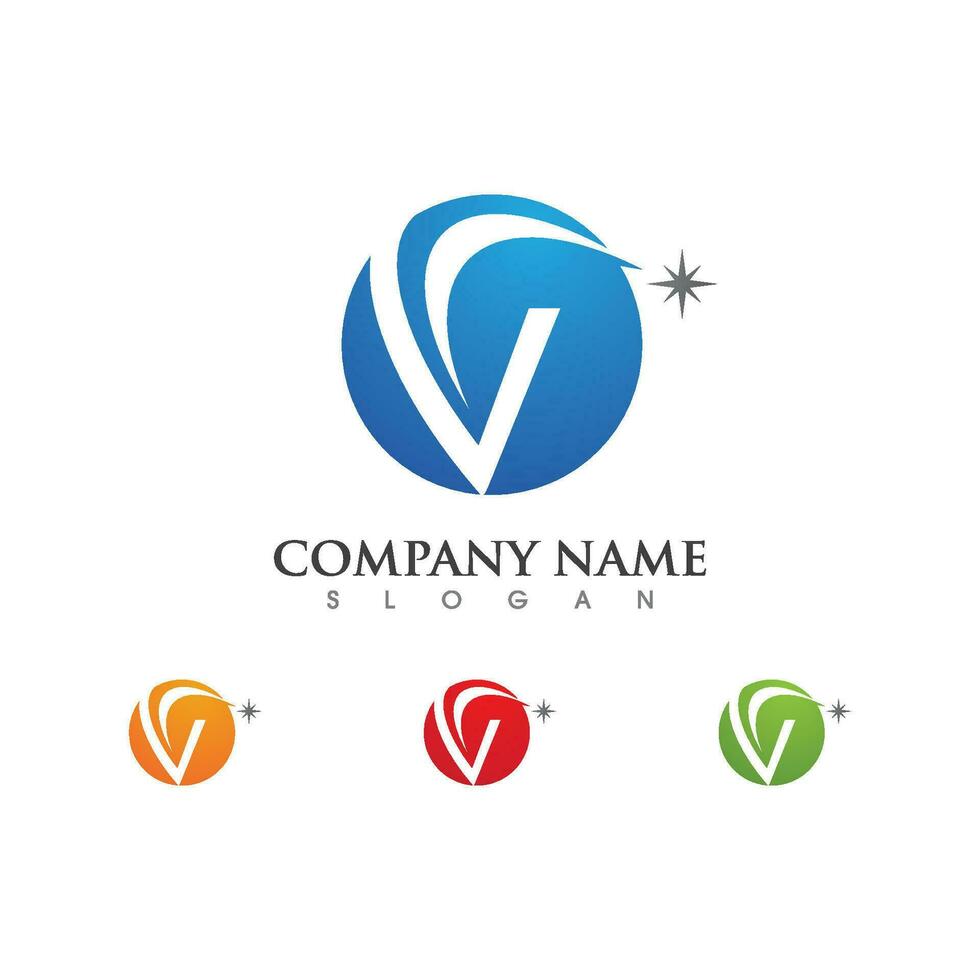 V Letter Logo Template vector