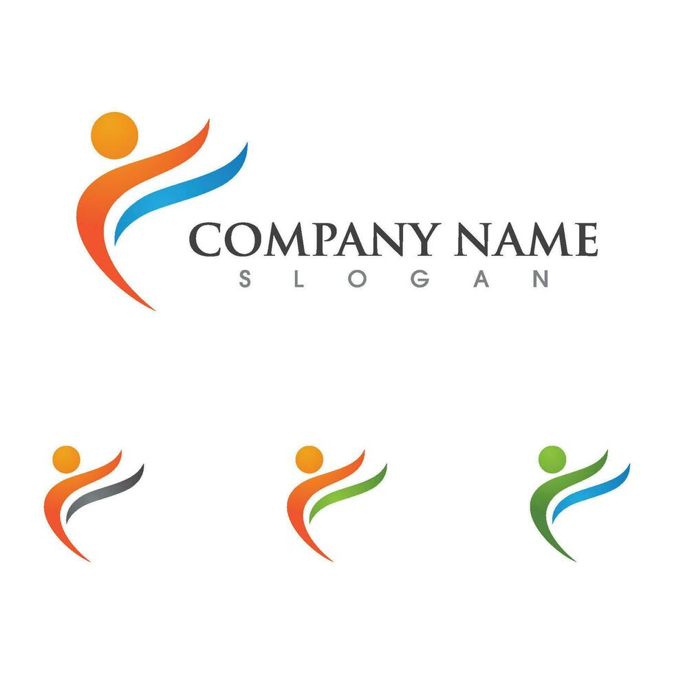 Human character logo sign vector