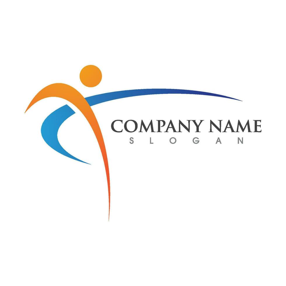 Human character logo sign vector