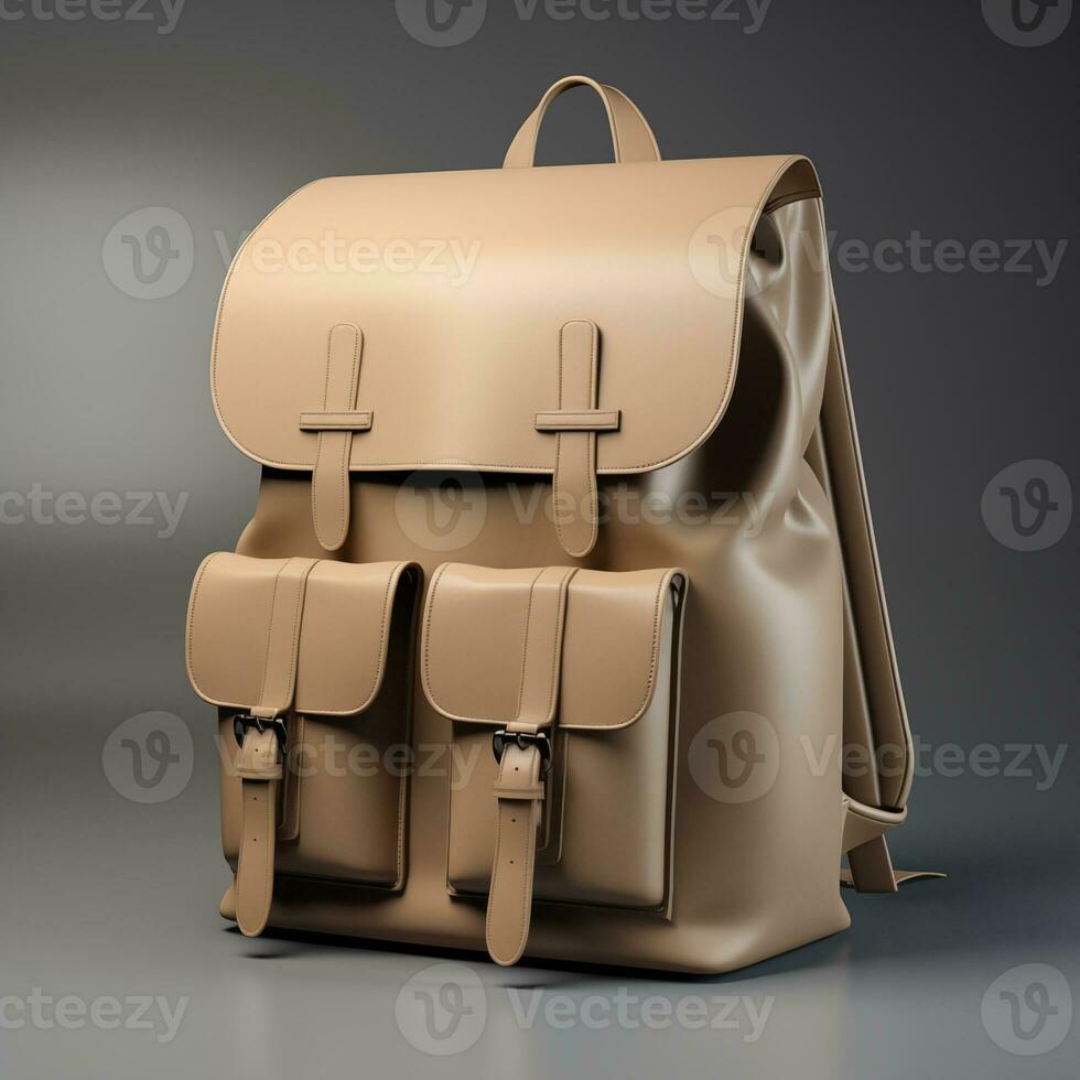 Front image of backpack for mockup purposes Generative AI photo