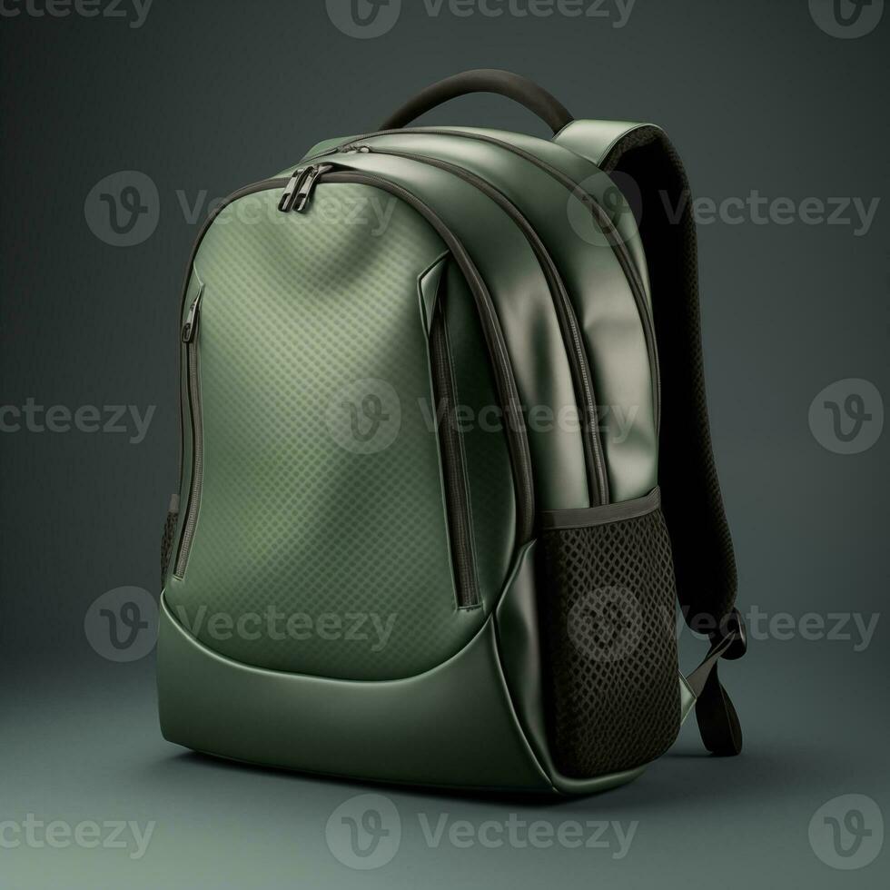 Front image of backpack for mockup purposes Generative AI photo