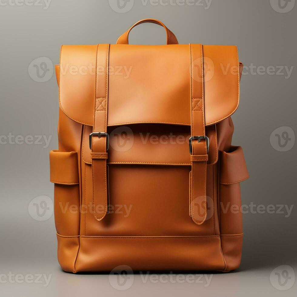 Front image of backpack for mockup purposes Generative AI photo