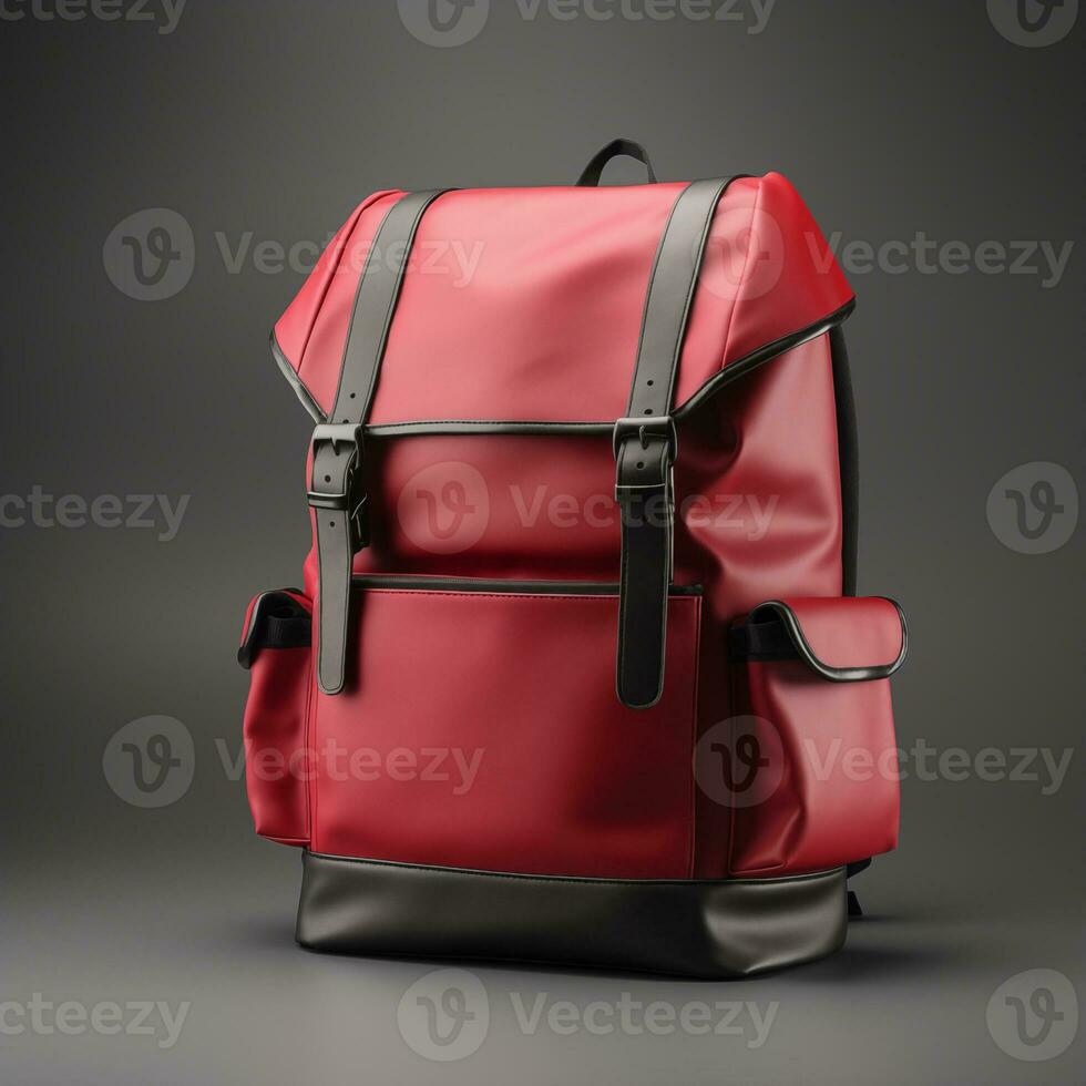 Front image of backpack for mockup purposes Generative AI photo