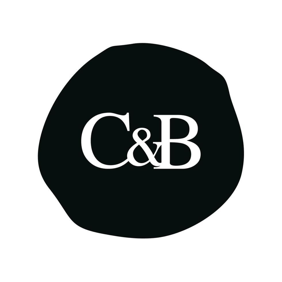 cb inicial logo letra cepillo monograma comapany vector