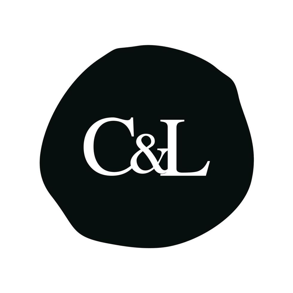 cl inicial logo letra cepillo monograma comapany vector