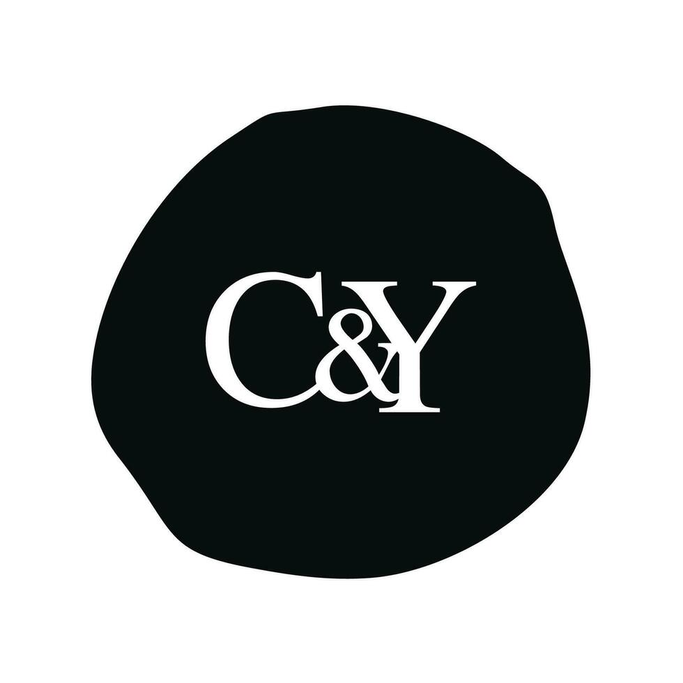 CY Initial logo letter brush monogram comapany vector