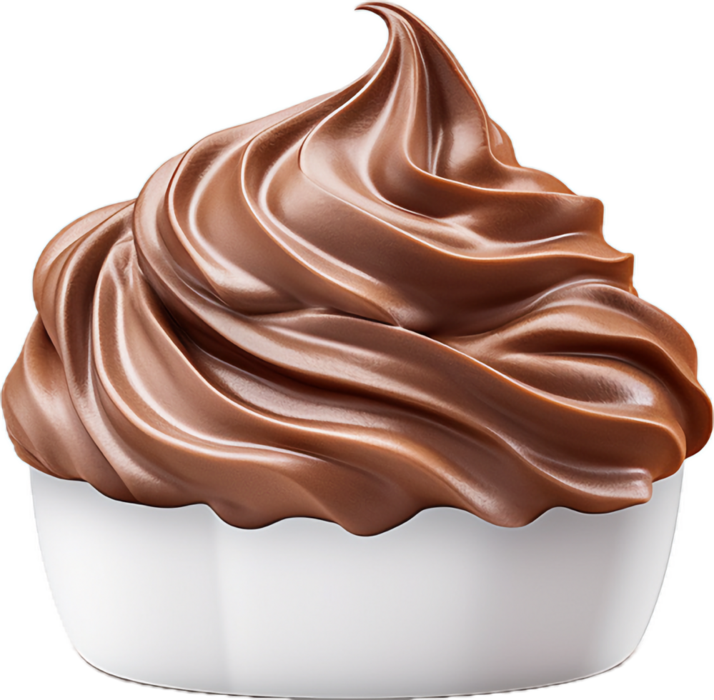 Chocolate whipped cream png with AI generated.