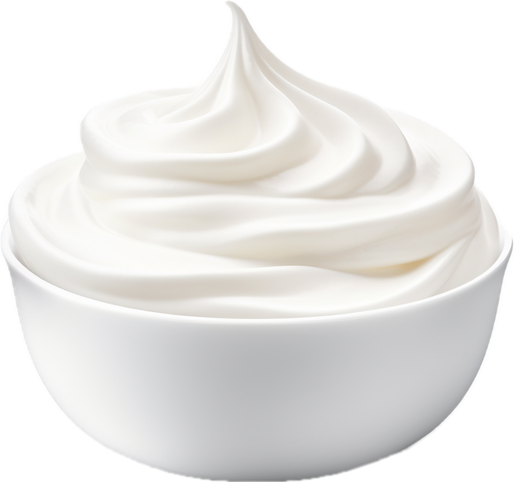 White whipped cream png with AI generated.
