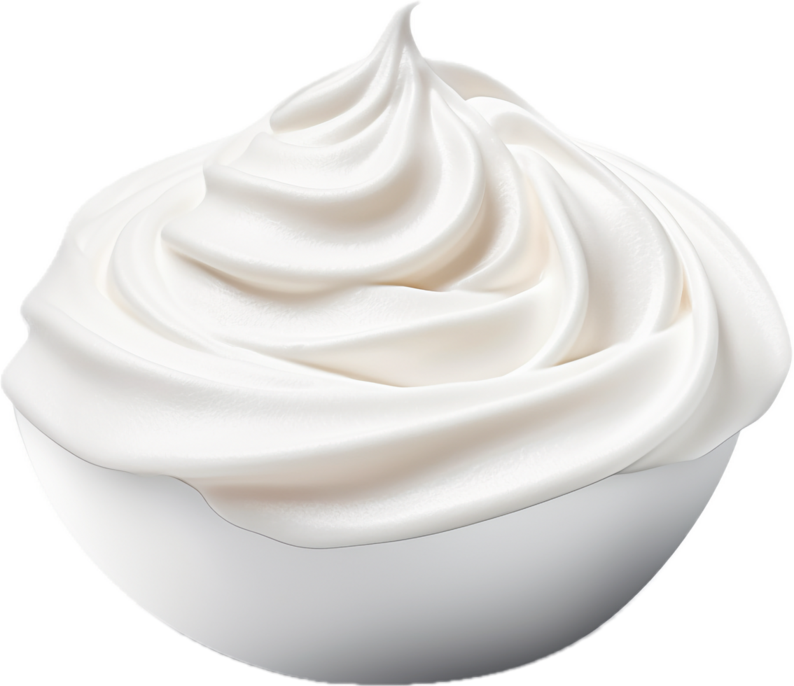 White whipped cream png with AI generated.