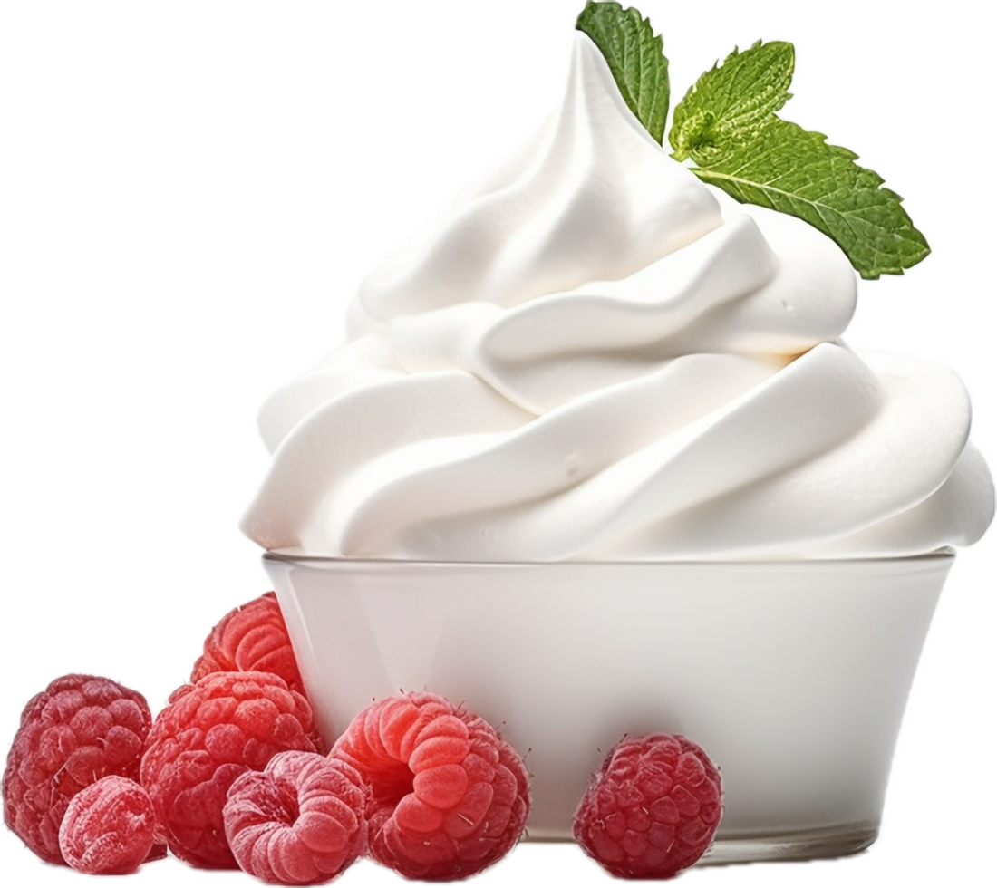 White whipped cream png with AI generated.