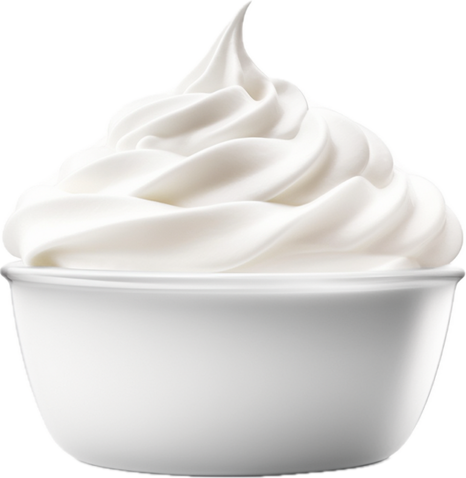 White whipped cream png with AI generated.