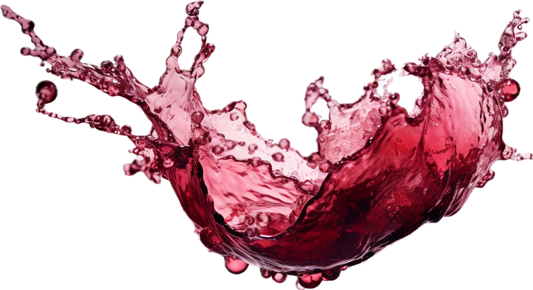 Red wine splash png with AI generated.