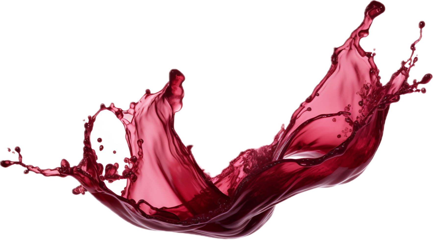 Red wine splash png with AI generated.