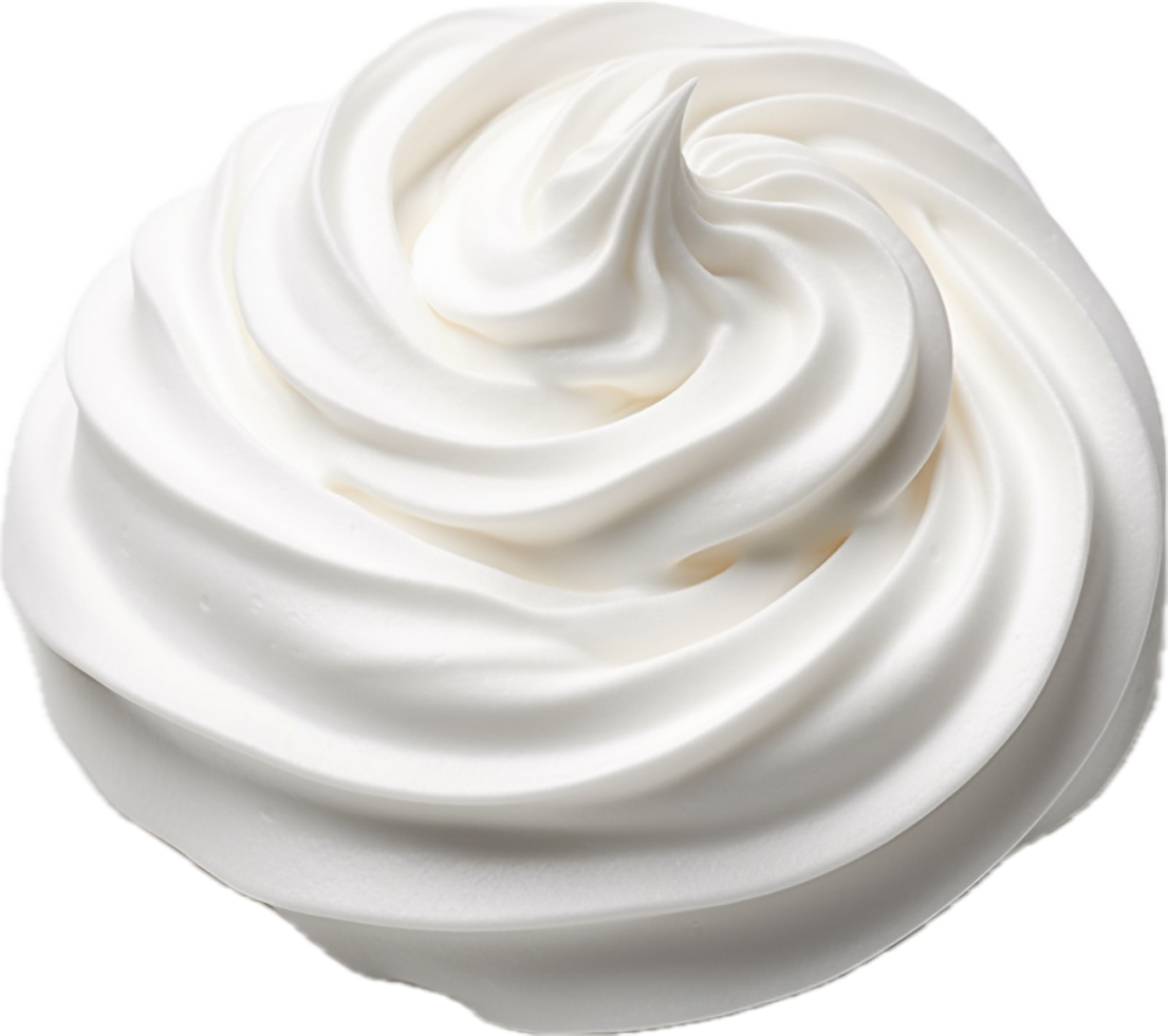White whipped cream png with AI generated.