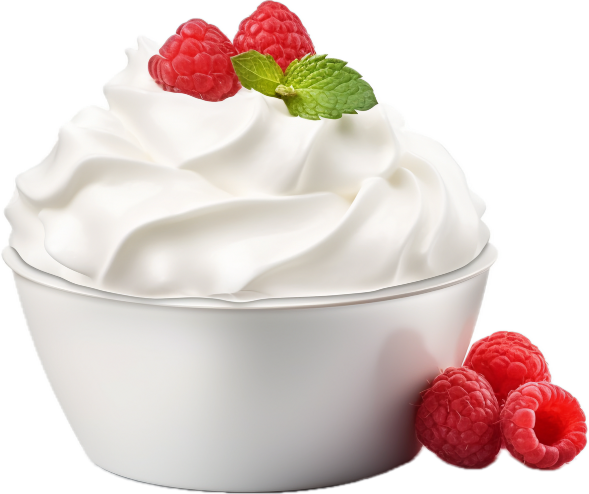 White whipped cream png with AI generated.