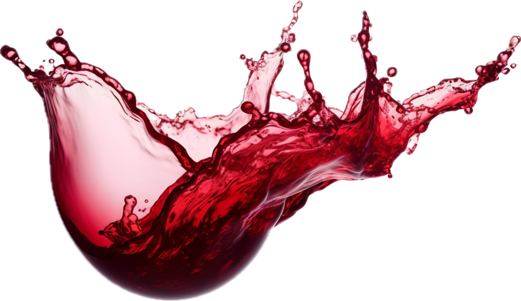 Red wine splash png with AI generated.
