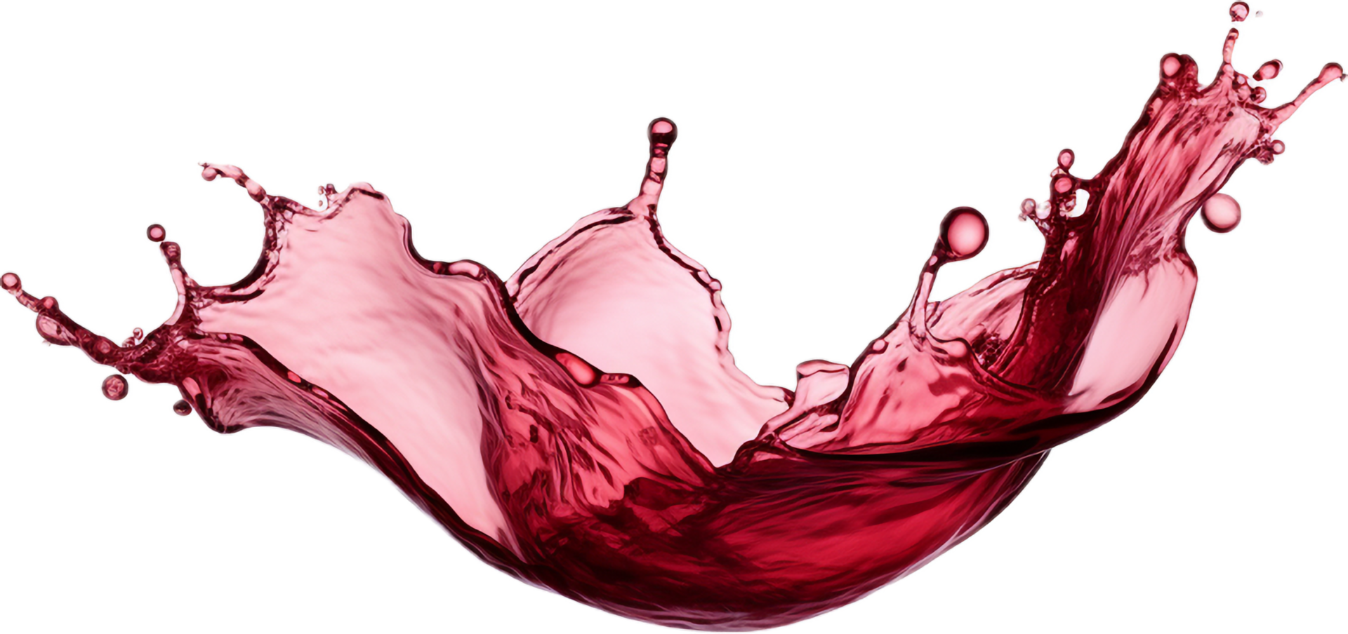 Red wine splash png with AI generated.