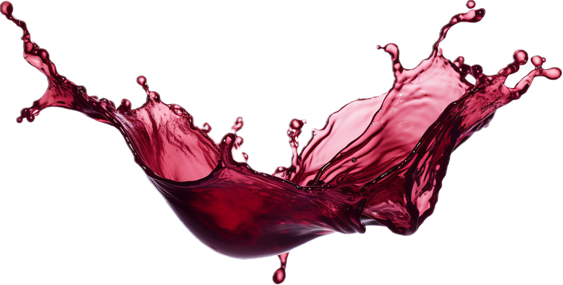 Red wine splash png with AI generated.