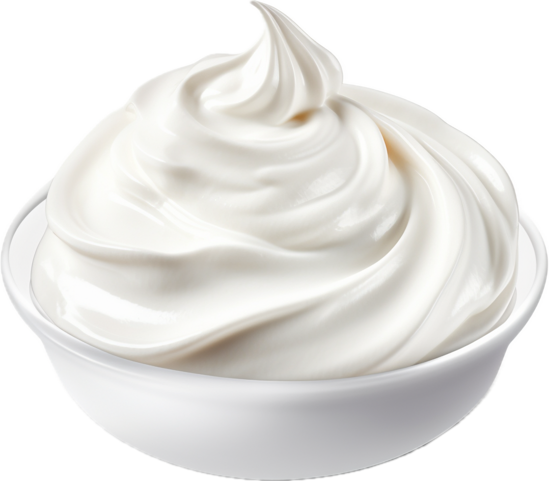 White whipped cream png with AI generated.