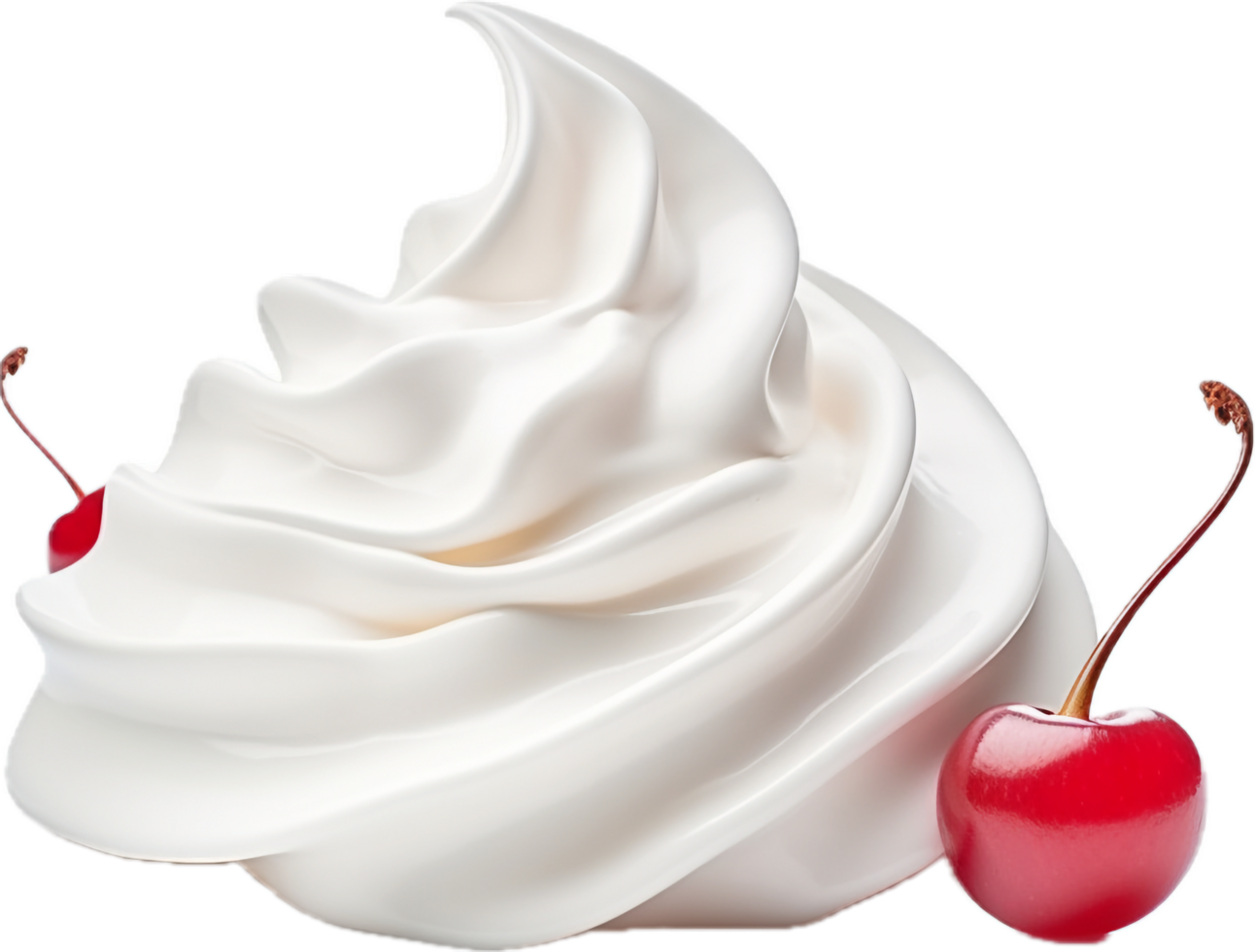 White whipped cream png with AI generated.