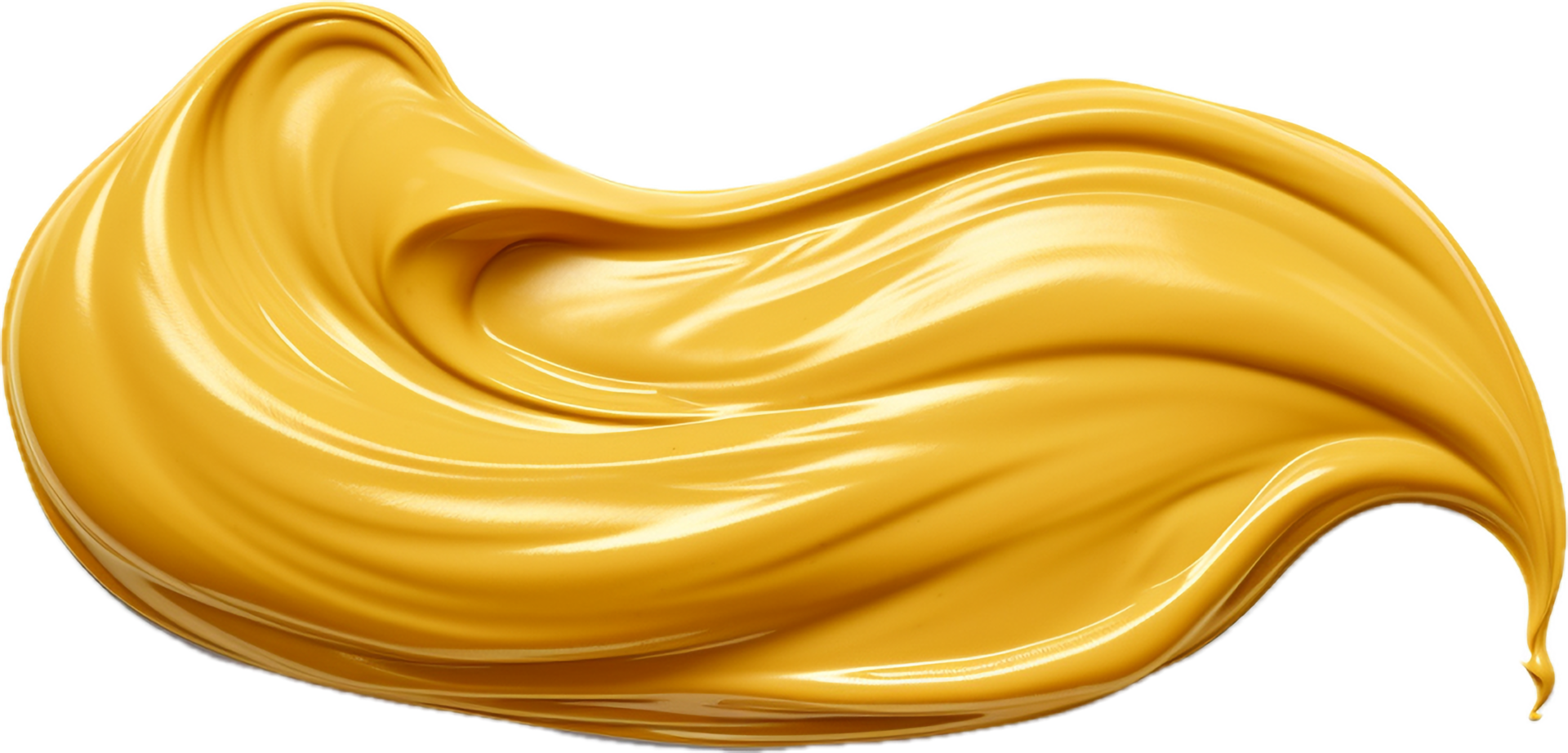 Dripping mustard smear png with AI generated.