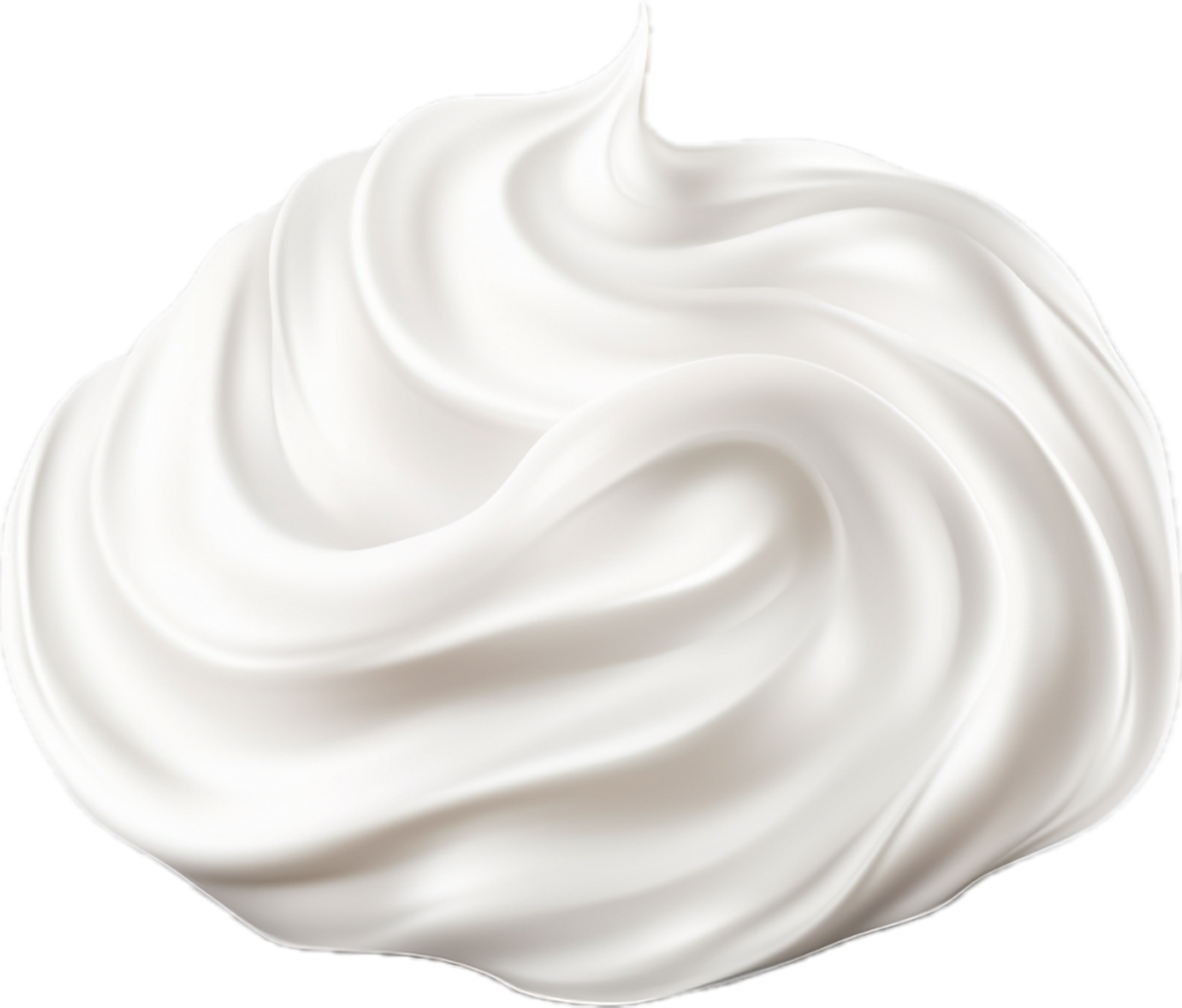 White whipped cream png with AI generated.