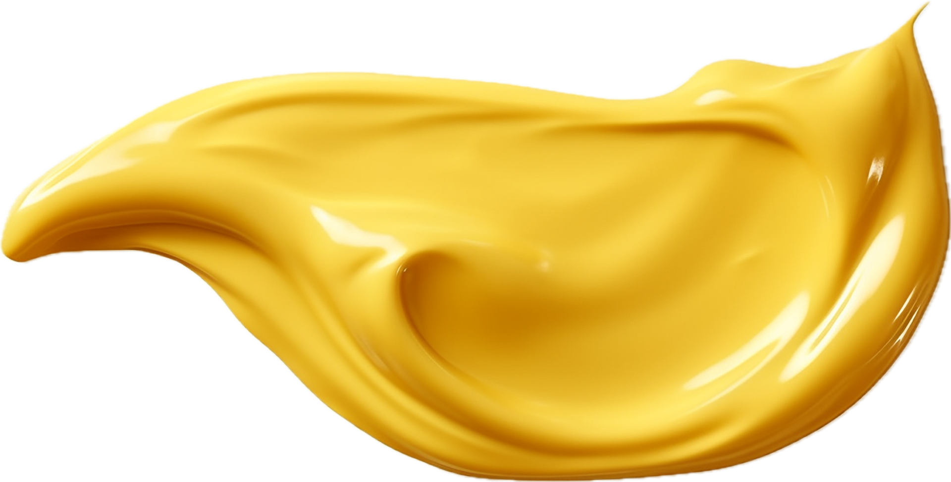 Dripping mustard smear png with AI generated.