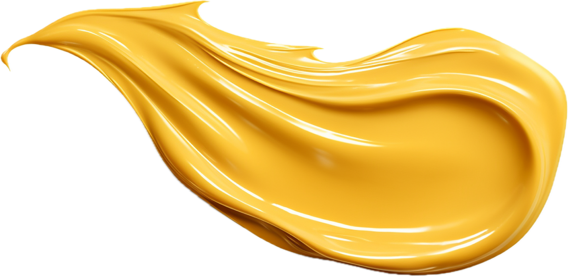 Dripping mustard smear png with AI generated.