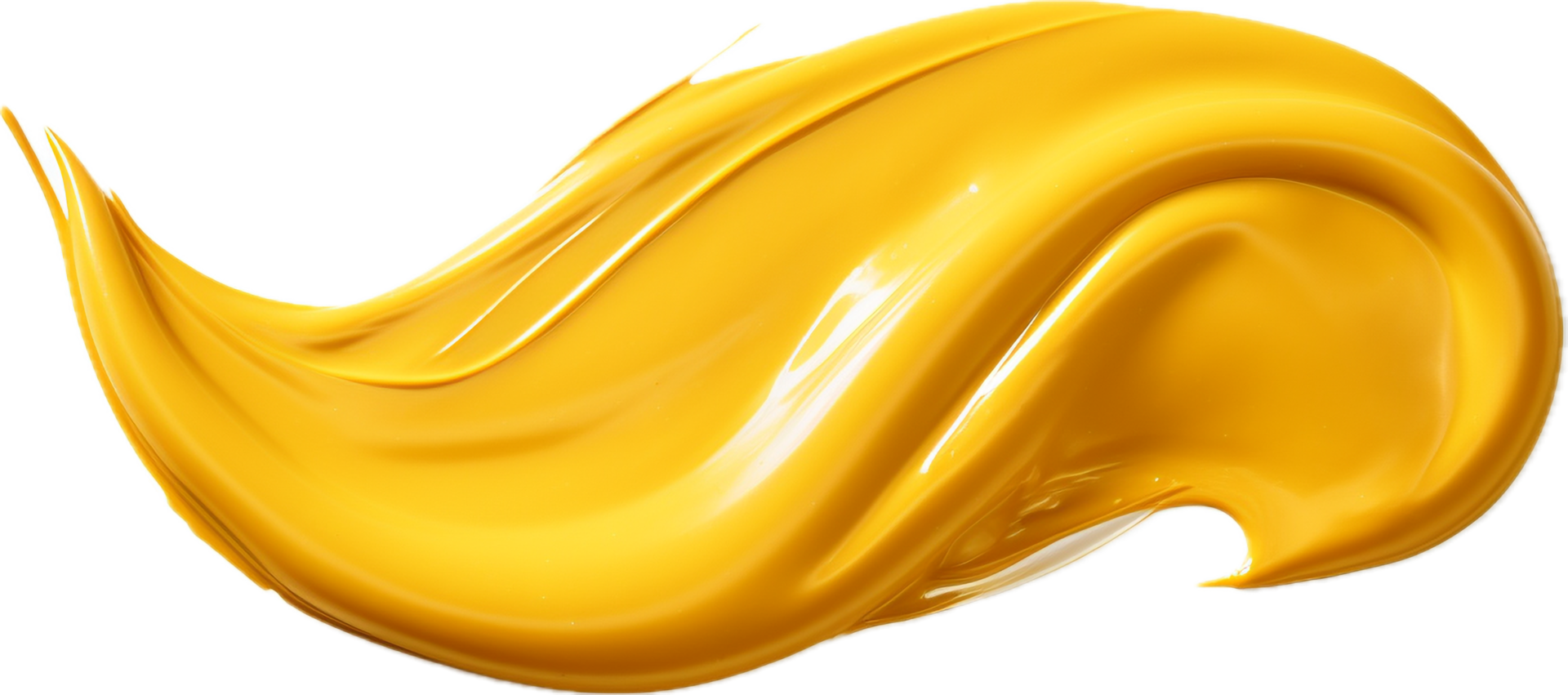 Dripping mustard smear png with AI generated.
