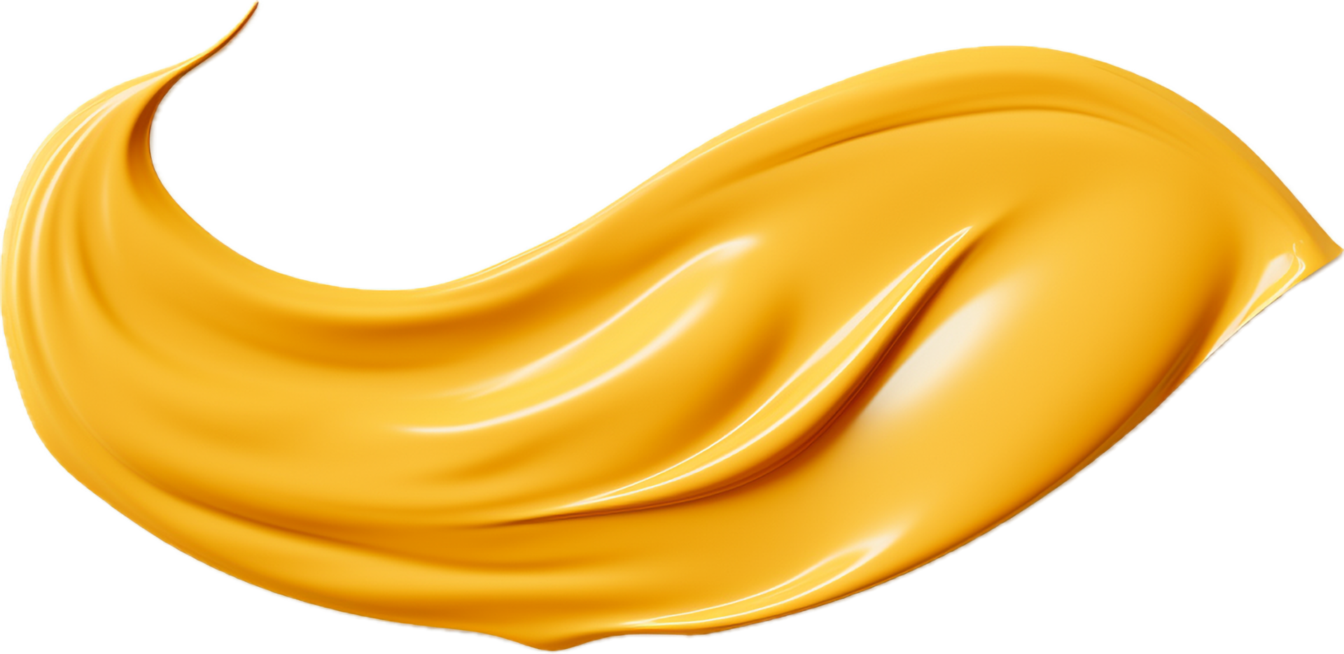 Dripping mustard smear png with AI generated.