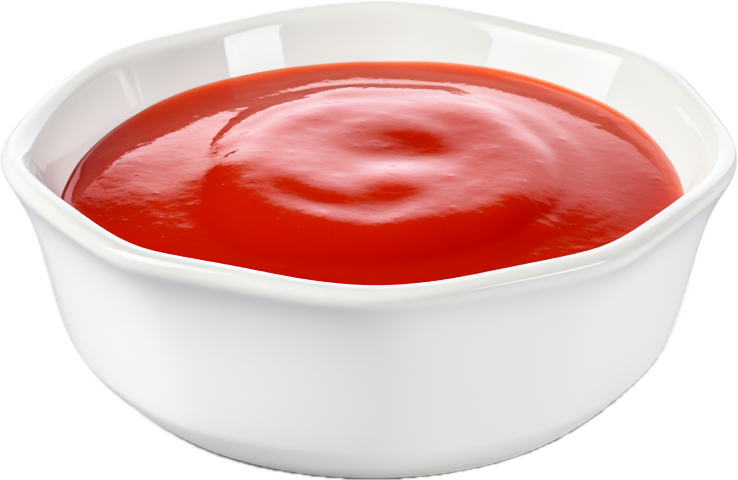 salsa de tomate cuenco png con ai generado.