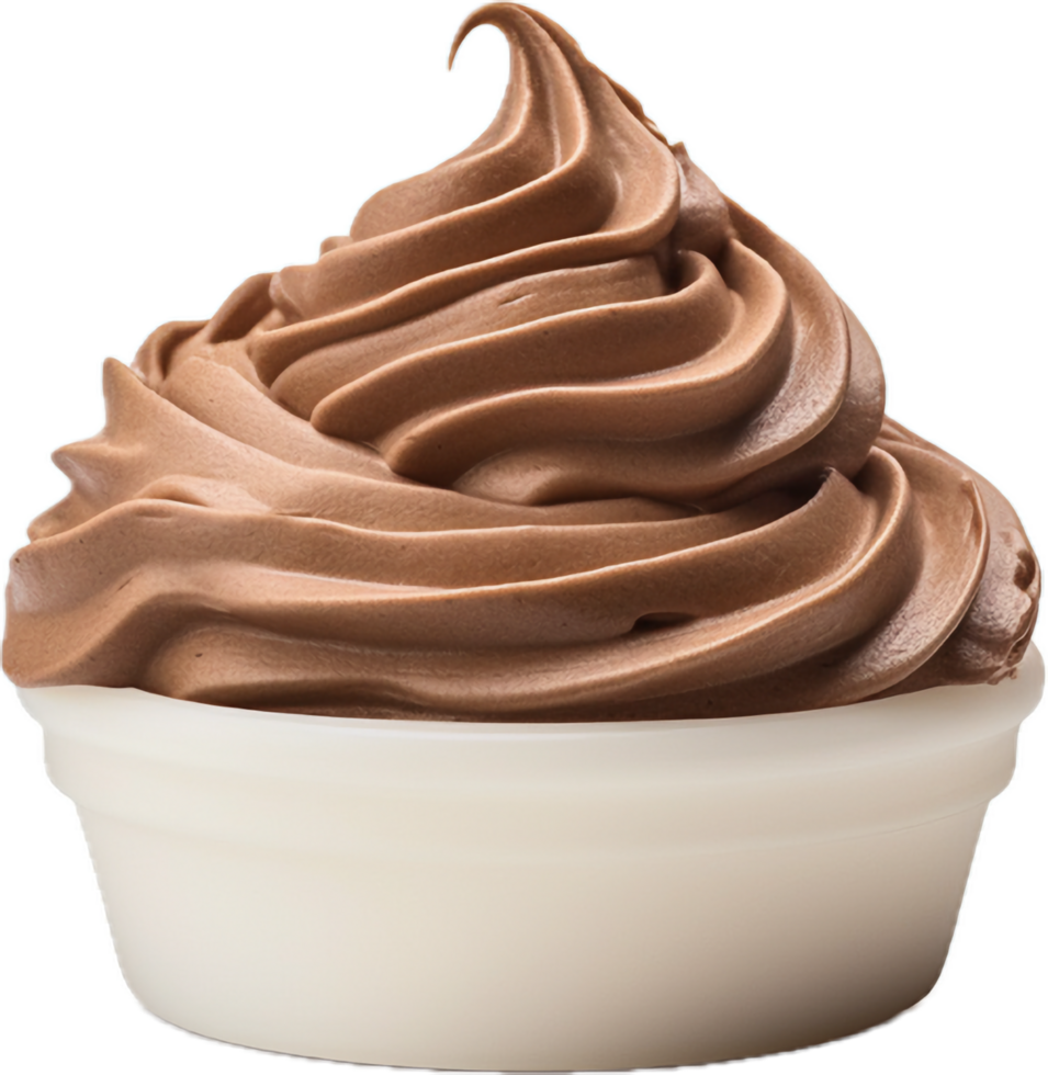 Chocolate whipped cream png with AI generated.
