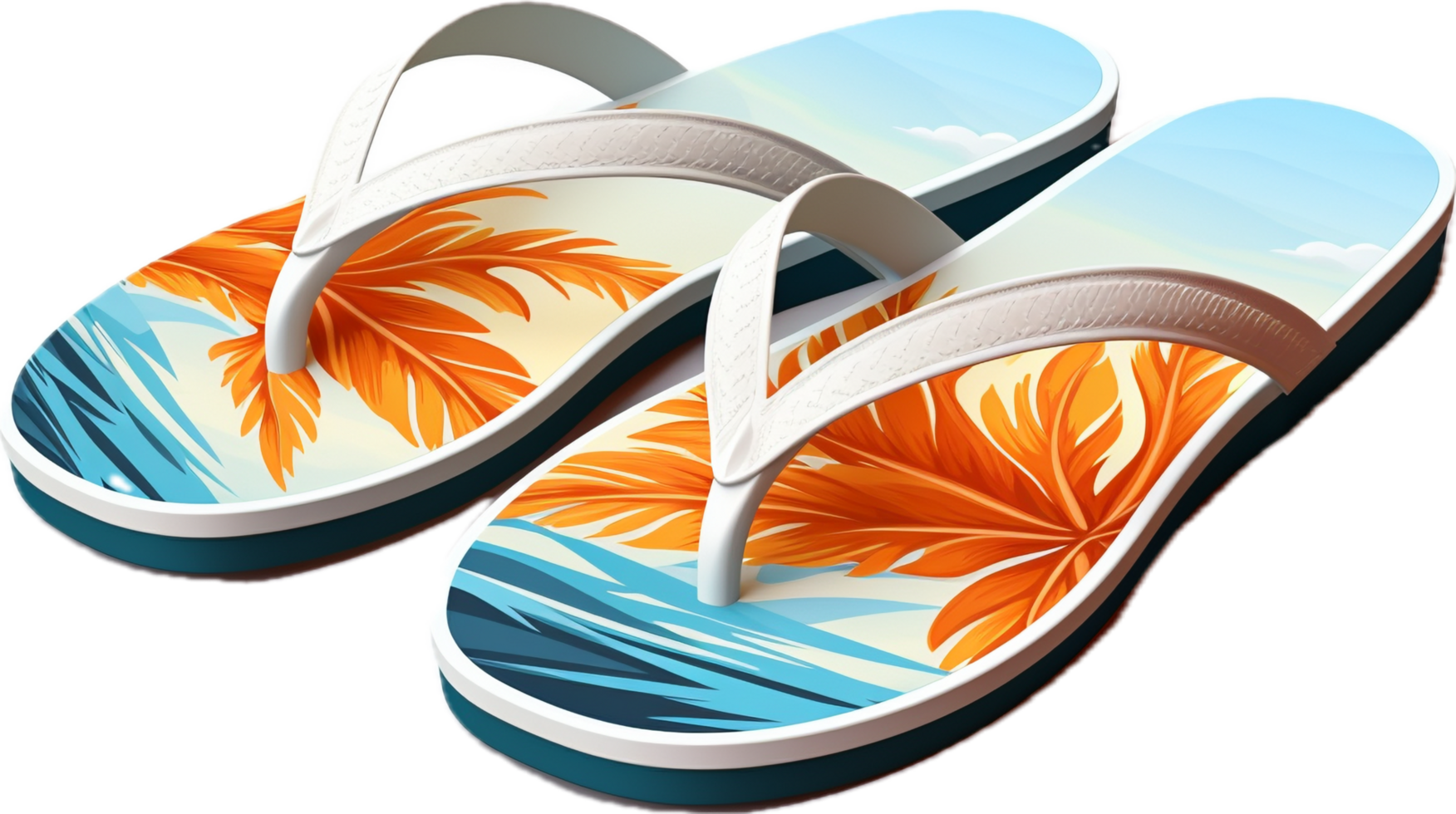 Flip flop png with AI generated.