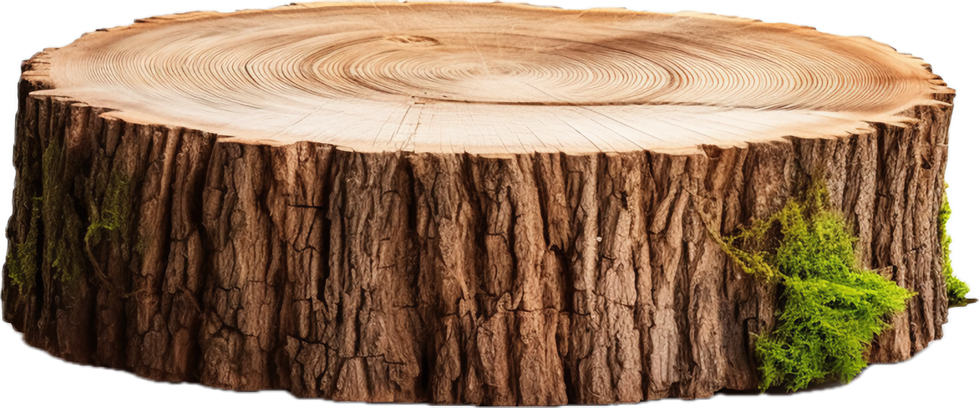 Tree stump podium png with AI generated.