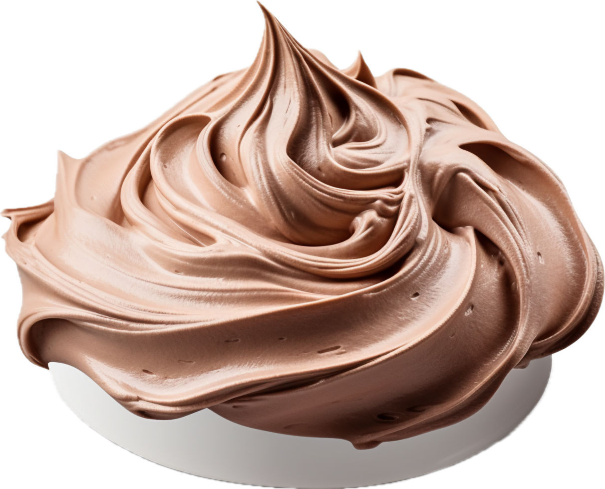 Chocolate whipped cream png with AI generated.