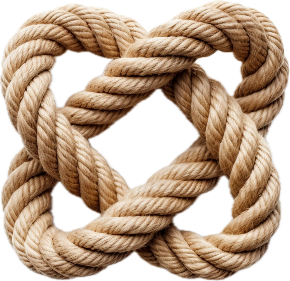 Rope knot png with AI generated.