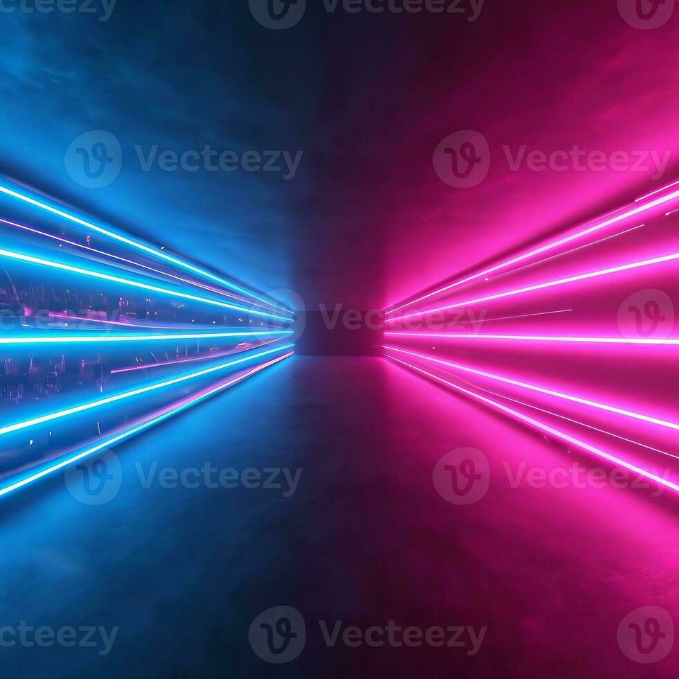 abstract futuristic background with pink blue glowing neon moving high speed wave lines and bokeh lights. Data transfer concept Fantastic wallpaper , photo
