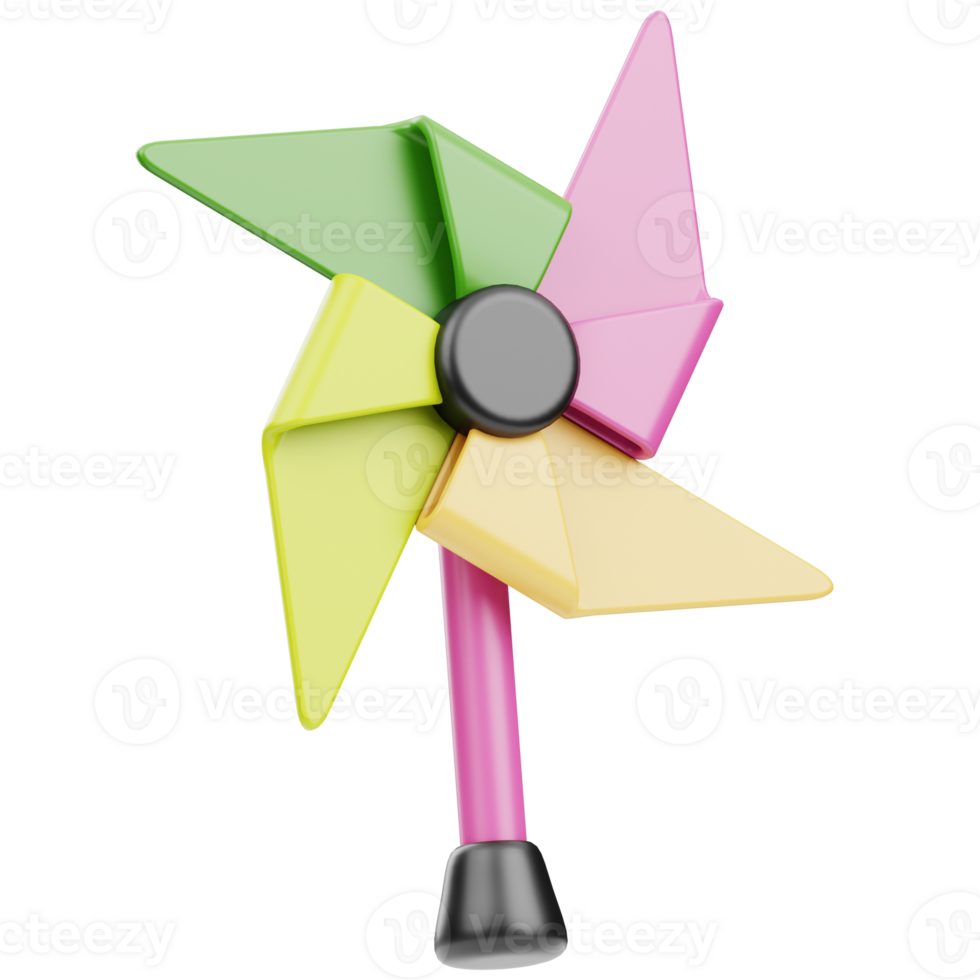Pinwheel 3D Illustration for Infographic, web, app, etc png