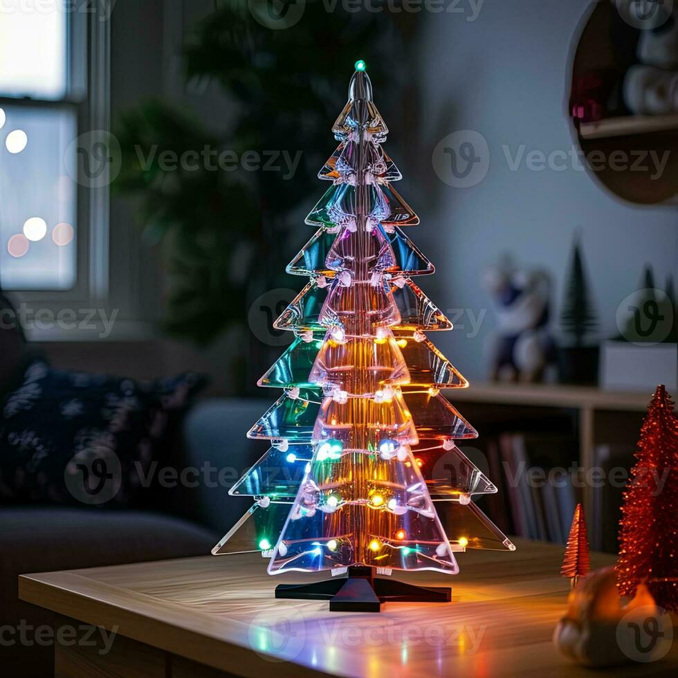 robotics arduino soldering kit modern christmas tree with lights , generated by AI photo